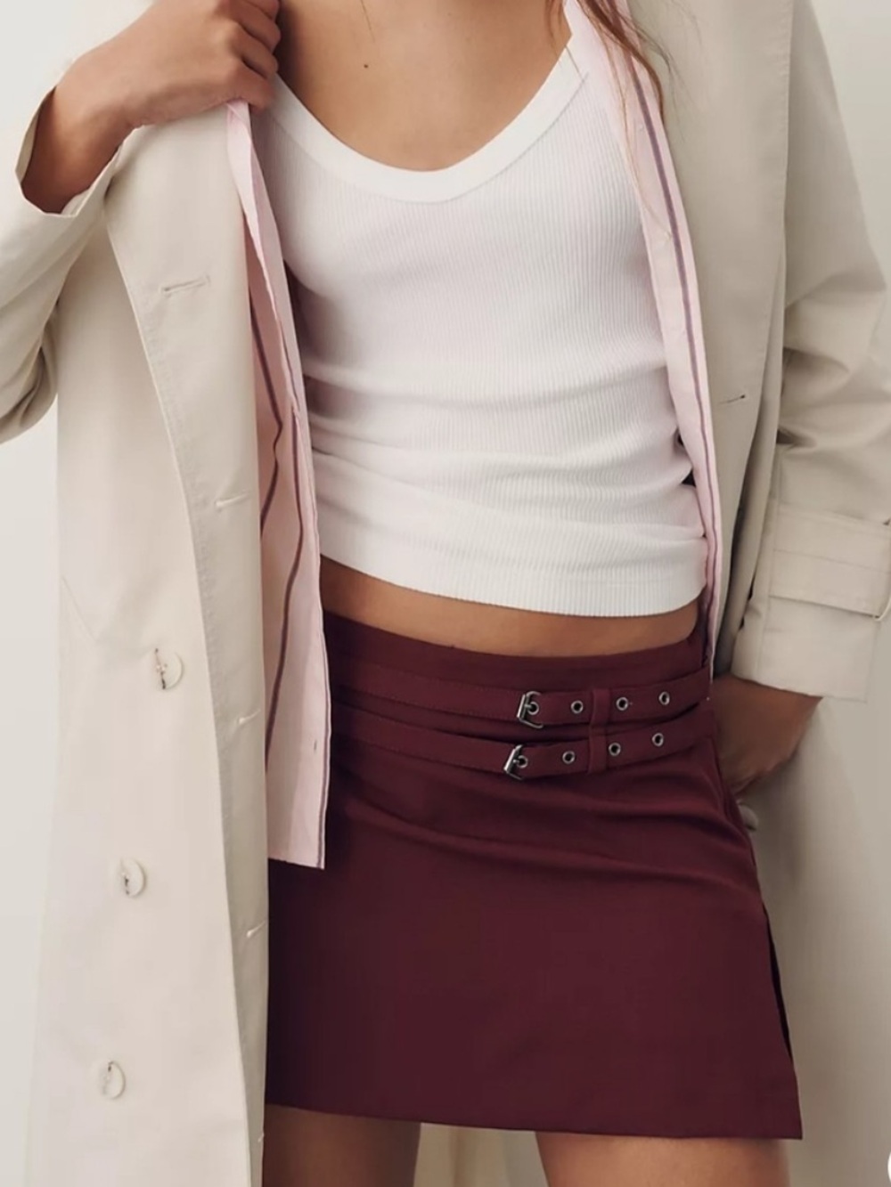 Anthropologie Belted Skort